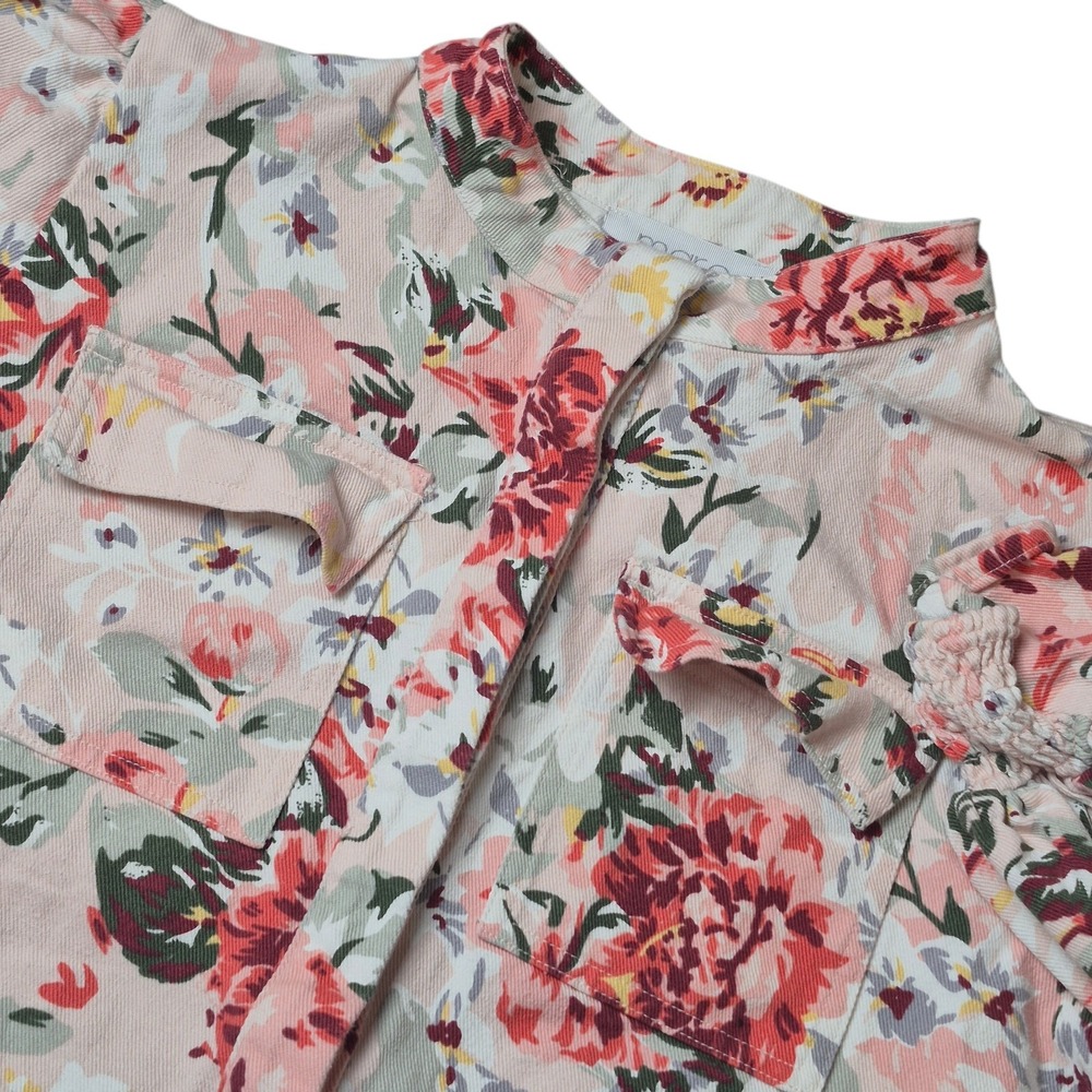 Mare Mare X Anthropologie Womens L Floral Utility Safari Cargo Field Jacket